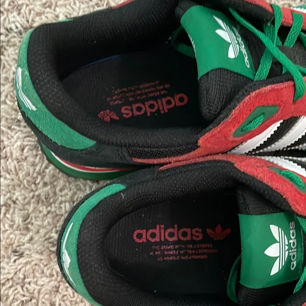 Adidas ZX750 Retro Red and Green Sneakers with Suede Mesh - Picture 8 of 9